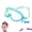 A#, variant on kids goggles for swimming 8-12, Goggles Kids, Wide View Swim Goggles Anti-UV Anti-Fog Leak-Proof, Snap Goggles With Nose Clip Ear Plugs
