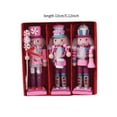 thumbnail image 7 of FVDPWYE 3Pcs 5.1inch Wood Nutcracker Soldier Ornaments Handcrafted Sturdy Lightweight Traditional for Tabletop Display Xmas Figurine, 7 of 7