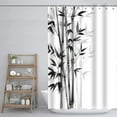 thumbnail image 5 of Extra Long Size Bathroom Shower Curtain Set 72x84Inch, Bamboo Shower Curtain, Water Repellent Fabric Shower Curtain for Bathroom Decor, 5 of 5