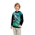 thumbnail image 3 of POPTEM Toddler Boys Dinosaur Hoodies 3D Print Long Sleeve Outdoor Hooded Sweatshirt Tops Black 4T, 3 of 7