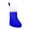 Blue-1PCS, variant on 14.17" Blue and White Christmas Stocking with Gold Trim, Traditional Felt Fabric Stocking for Fireplace Mantel, Family Holiday Decorations (1PC)