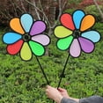 thumbnail image 4 of Sltwyw Vibrant Colorful Windmill Spinner for Garden Yard Decor - Outdoor Lawn Ornament Whirling Wind-Powered Decoration Patio Backyard Accent, 4 of 7