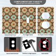 thumbnail image 3 of Yayeee Duplex Wall Plate 1-Gang 4.5"x2.7" Home Receptacle Light Switch Decorative Outlet Cover, Retro Blossom Flower, 3 of 7