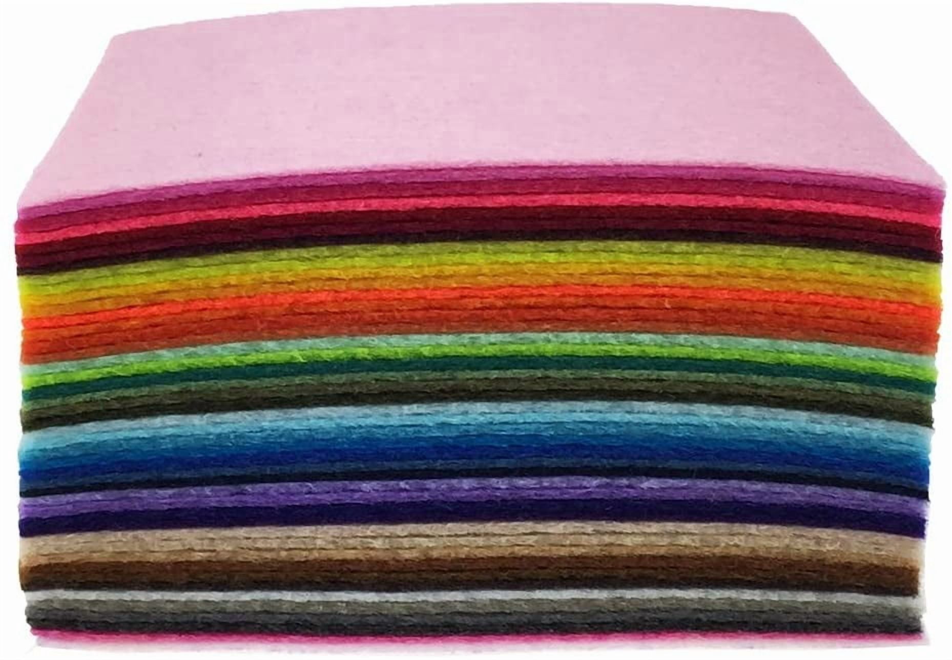 44PCS 4 x 4 inches (10 x10cm) Assorted Color Felt Fabric Sheets Patchwork Sewing DIY Craft 1mm Thick