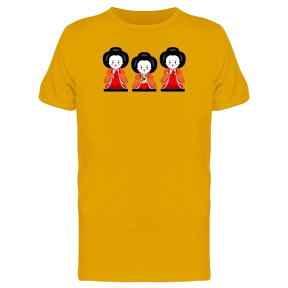 Three Japanese Dolls Tee Men's -Image by Shutterstock