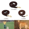 thumbnail image 4 of Fyemme Training Lead Handmade Braided 6.5ft Genuine Leather Dog Training Leash Lead  Burgundy, 4 of 8