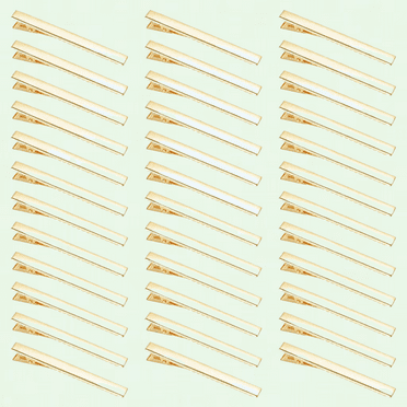 60 Pcs Alligator Curl Clips, 3 Inch Flat Single Prong Clips Hair Accessories for Hair Styling, Hair Coloring, Gold