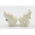 thumbnail image 3 of Ceramic Elephant Salt and Pepper Shakers Blue Pink Flowers 3 inch Gift, 3 of 3