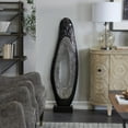 thumbnail image 2 of 15" x 50" Black Aluminum Metal Teardrop Abstract Sculpture with Black Base, by DecMode, 2 of 7