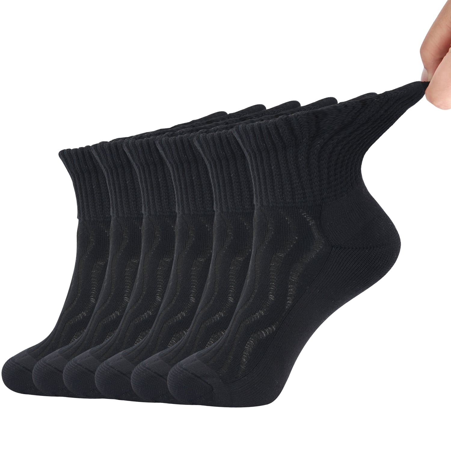 +MD +MD Mens NonBinding Wide Diabetic Socks Cushioned Bamboo Ankle