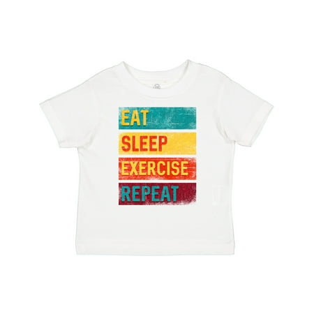 

Inktastic Fitness Eat Sleep Exercise Repeat Athlete Gift Gift Toddler Boy or Toddler Girl T-Shirt
