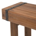 thumbnail image 5 of Michael Amini Brooklyn Walk Wood & Metal Console Table - Burnt Umber Brown, 5 of 10