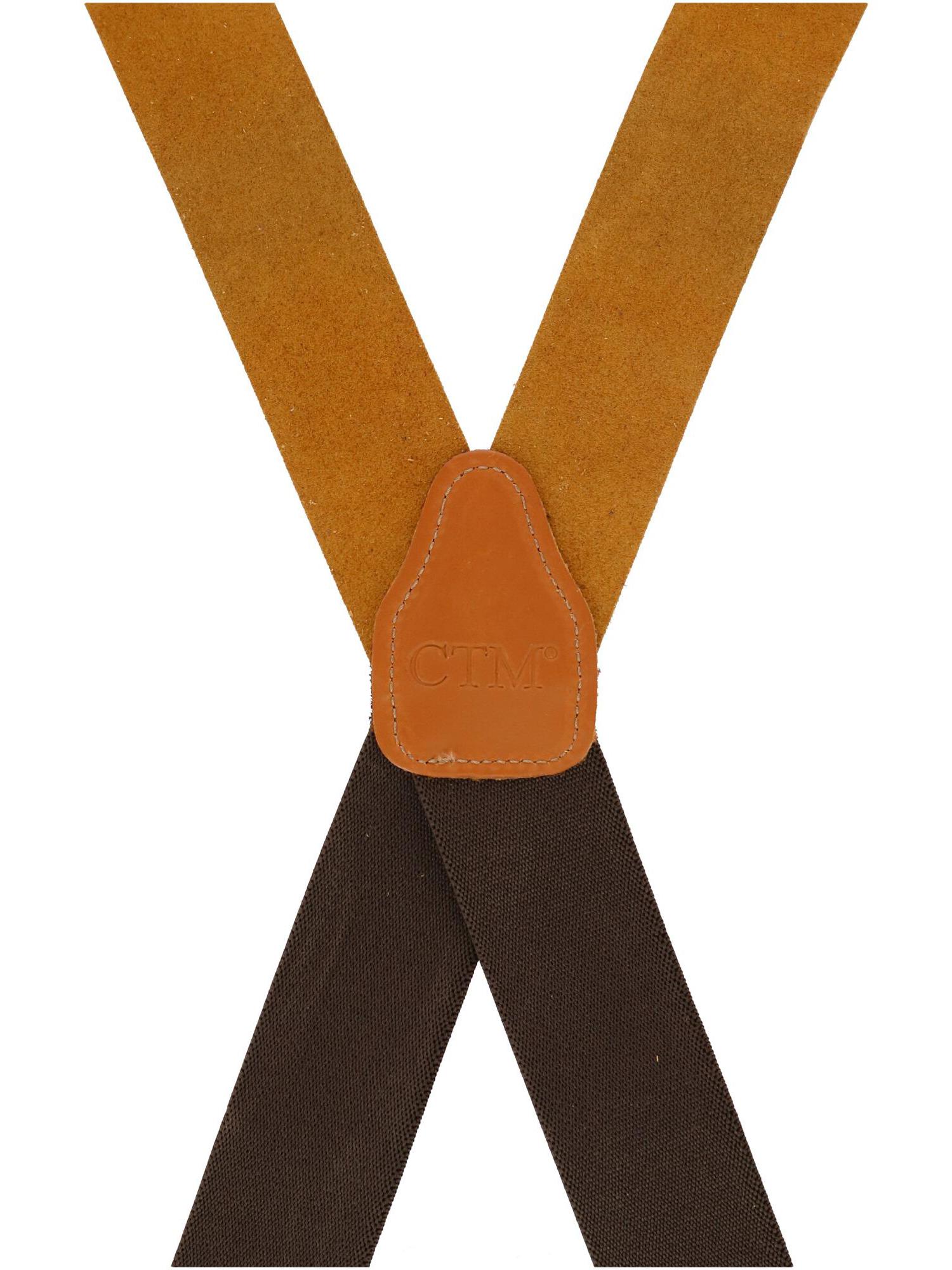 CTM  Smooth Coated Leather Wide Width Suspenders with Metal Swivel Hook Ends - image 2 of 4