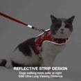 thumbnail image 3 of Cat Kitten Harness and Lead Set Escape Proof, Breathable Adjustable Cat Puppy Harness with Leash Set for Walking Pet Vest for Cats Reflective Kitty Small Dog Harness with Leash, 3 of 5