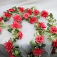 thumbnail image 6 of HomeDM Red 6Ft Artificial Eucalyptus Garlands with Rose Flowers Faux Floral Greenery Garlands Fake Flowers Vines for Wedding Table Centerpieces Arch Party Ceremony Backdrop Decor, 6 of 6