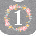 thumbnail image 4 of Inktastic 1st Birthday Rose Flower Wreath Girls Girls Baby Bib, 4 of 4