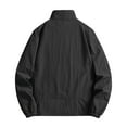 thumbnail image 6 of WTOBBY Men's Summer Lightweight Jacket for Outdoor Use - Loose Fit, Sun Protective, Waterproof Windbreaker in Solid Color, Perfect for Casual and Sports Activities,Black 2XL, 6 of 6