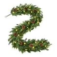 thumbnail image 2 of 70.86In Real Touch Christmas Garland Prelit with Lights,Artificial Mixed Evergreen Garland with Pinecones for Winter Holiday Decor,Indoor Garland for Mantle Fireplace Stairs Table Home Decoration, 2 of 6