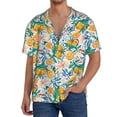 thumbnail image 7 of Lsque Colorful Fruits print Men's Cuban Collar Short Sleeve Shirt Summer Beachwear Casual Button Down Fashionable Vacation Leisure Shirt-4X-Large, 7 of 7