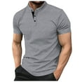 thumbnail image 5 of JLFKNG Summer Polo Shirts For Men Summer Breathable Short Sleeve T Shirt For Men Solid Color Button Lapel Bottoming Shirts With Pockets Comfy Summer Clothes, 5 of 5