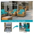 thumbnail image 4 of Drevy Patio Cushion Covers Replacement, Outdoor Cushion Slipcovers, Waterproof Chair Seat Cover for Sofa Couch Furniture Outside Zipper Design, 4 Set 22 Inchx20 Inch Peacock Blue, 4 of 8