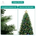 thumbnail image 3 of 4.5 ft Rotating Christmas Tree Pre - lit Christmas Tree with Star Projector 444 Branch Tips 150 Warm Lights and Rotating Base 33 Wide Traditional with Lights Green Xmas, 3 of 9