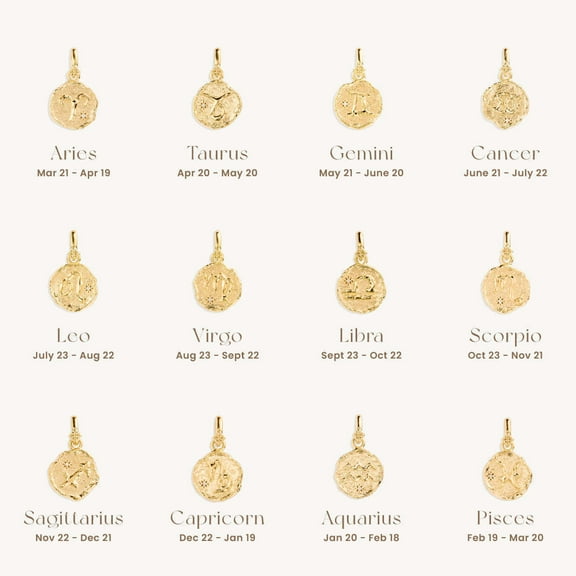 Artistic Retro Style Twelve Constellations Necklace Women