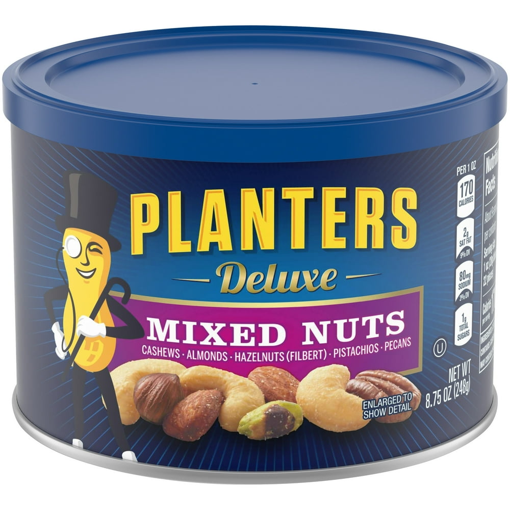 Planters Deluxe Mixed Nuts with Cashews, Almonds, Hazelnuts, Pistachios