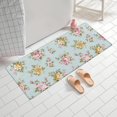 thumbnail image 2 of Pioneer Flower Floral Print Pattern Bathroom Rugs Mat, Non Slip Microfiber Bathroom Rug with Rubber Backing, Soft Mats for Bathroom Floor Tub Shower, 24"x60", 2 of 5