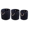 thumbnail image 4 of Truu Design, Paniers de rangement en feutre tissé rond, ensemble de 3, 4 of 6