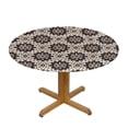 thumbnail image 3 of Orinice Circles Round Table Cover Stain Resistant Washable Indoor Outdoor Tablecloth Kitchen Dining Wedding Parties Waterproof 100% Polyester Fiber 31-35, 3 of 8
