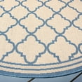 thumbnail image 3 of SAFAVIEH Beach House Richard Geometric Indoor/Outdoor Area Rug, Cream/Blue, 6'7" x 6'7" Round, 3 of 7