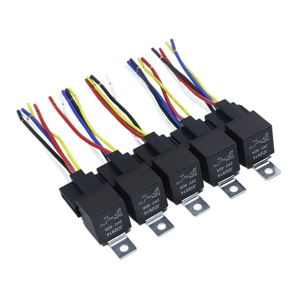 Conmutación de cableado de relé de automóvil con arnés para motocicleta Van Boat 5pcs 24v kusrkot zócalo de relé
