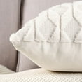 thumbnail image 4 of HAPPINESS Juego de 2 Fundas de Almohada Decorativas de Terciopelo de Lana Corta de Felpa Suave de 20x20 Pulgadas Fundas de Cojín de Estilo de Lujo Cuadradas Beige Funda, 4 of 6