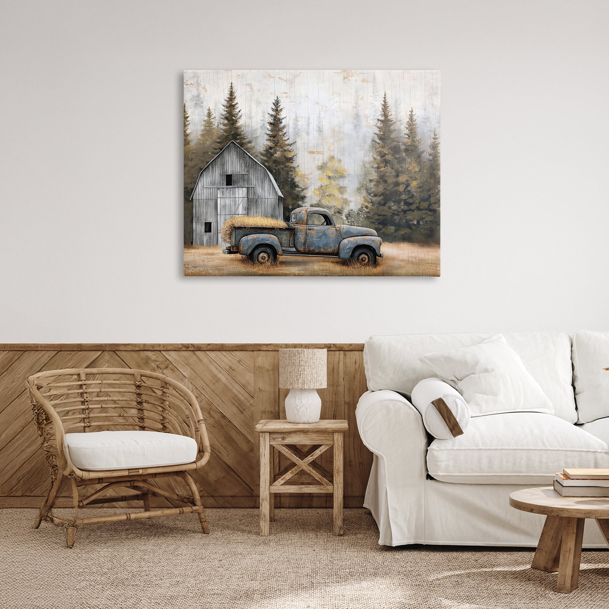 Stupell Industries Autumn Barn & Pine Forest Canvas Wall Art, design by Imagine It Images