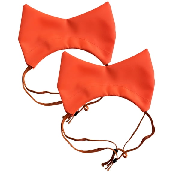 2 Pcs Cat Dog Shower Cap, Orange Pet Bathing Caps with Ear Protection, Adjustable Waterproof Grooming Caps for Small Medium Pets