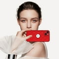 thumbnail image 7 of ELEHOLD for iPhone 15 Case, Soft PU Leather Slim Logo View Classic Luxury Elegant Thin Protective All-Around Shockproof Phone Case for iPhone 15,Red, 7 of 7