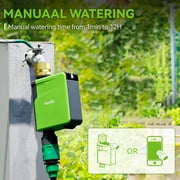 RainPoint with Brass Inlet Bluetooth Water Timer for Garden Hose (Not Hub), HTV107B Automatic Sprinkler Water Hose Timer