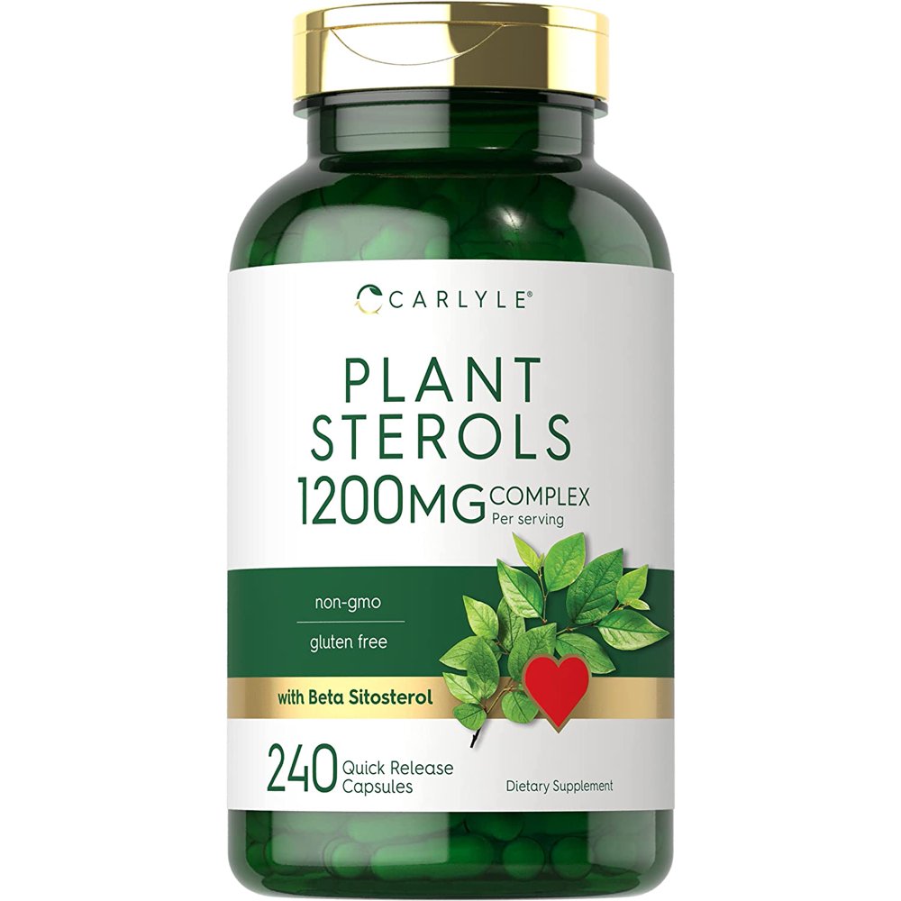 Plant Sterols 1200 mg 240 Ultra Potent Capsules NonGMO and Gluten