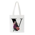 thumbnail image 1 of Bolsa de asas con inicial personalizada Regalo de acuarela floral para su carta Bolsa de tela Wmkox8yii HFSH74, 1 of 1