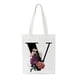 thumbnail image 1 of Bolsa de asas con inicial personalizada Regalo de acuarela floral para su carta Bolsa de tela Wmkox8yii HFSH74, 1 of 1