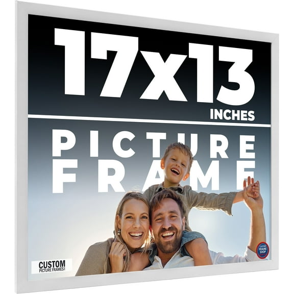 17x13 Frame White Solid Wood Picture Frame Includes UV Acrylic Shatter Guard Front, Acid Free Foam