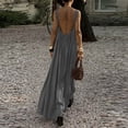 thumbnail image 5 of Swuxness Long Dresses for Women with Sleeveless and Solid Color Tassel Elegant Party Gown, 5 of 5