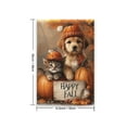 thumbnail image 2 of Welcome Fall Cat and Dog 18x12 Inch Durable Polyester Seasonal Garden Flag, Floral Welcome Banner, Double-Sided Outdoor Decor, 2 of 10