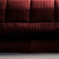 thumbnail image 3 of DNG Creations 3 Piece Box Stitched Striped Pattern Comforter 100% Egyptian Cotton Quilt Cover 800 TC All Season 550 GSM ( California King Size ) Stripe Wine Colour, 3 of 5