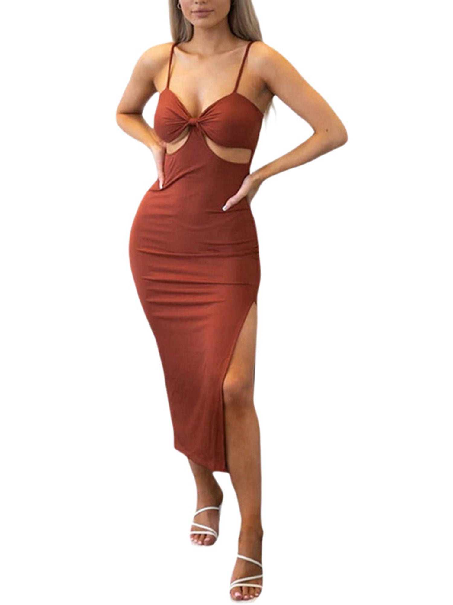 backless simple wedding dress Wholesale Ruched Drawstring Front Backless Halter Neck Bodycon Dress –  Stylewise Direct main image 0