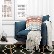 Classroom Reading Corner Boho Rainbow Decor Throw Pillow Covers, Book Center Calming Corner Home Bedroom Playroom Decor Pillow Case, 18x18 Inch Pillowcase