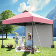 thumbnail image 6 of Danolapsi 10x10Ft Pop Up Canopy Tent with 1 Removable Sidewall, Easy Set Up Tent，Instant Outdoor Portable Commercial Canopy with Wheeled Bag and 4 Weight Bags for Patio, Party, Events, Camping, 6 of 8