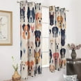 thumbnail image 2 of Blackout Curtains for Bedroom Cute Dog Full Room Darkening Grommet Curtains for Living Room,Thermal Insulated Ombre Drapes, 2 of 7
