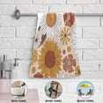 thumbnail image 4 of Dreamtimes Fall Floral Sunflower Dish Towels Kitchen Towel 2 PCS, Autumn Daisy Hand Towels Ultra Soft and Highly Absorbent,Decorative Fingertip Face Towel for Bathroom Hotel, 28.3"x14.4", 4 of 5